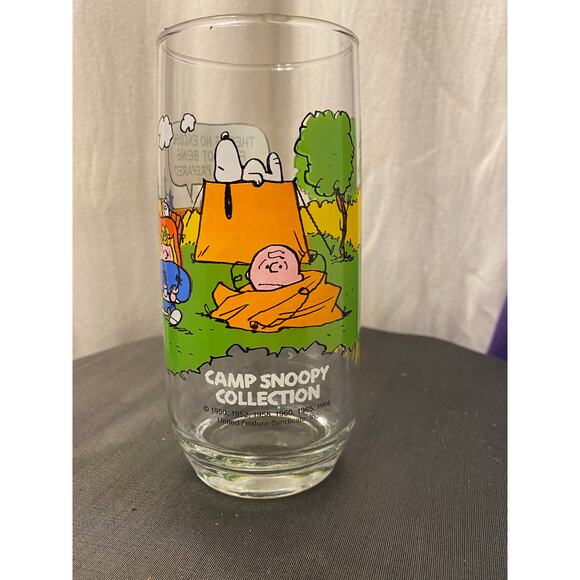 Camp Snoopy Collection, McDonald’s Drinking Glass features Charlie Brown, Lucy - Picture 1 of 12